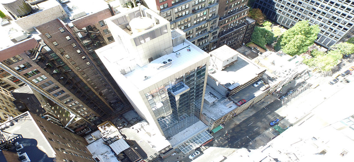 Aerial view of building